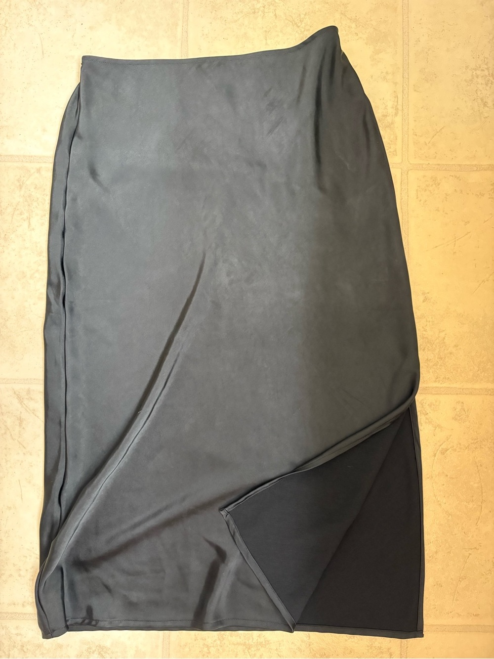 Old Navy Black Midi Slip Skirt